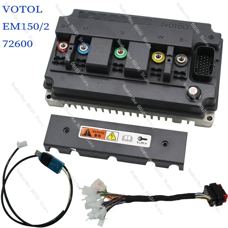 EM150 and EM2 72V 600A Brushless Controller, 250A Phase Current and 600A Peak, for QS Motor Spoke Hub Driver
