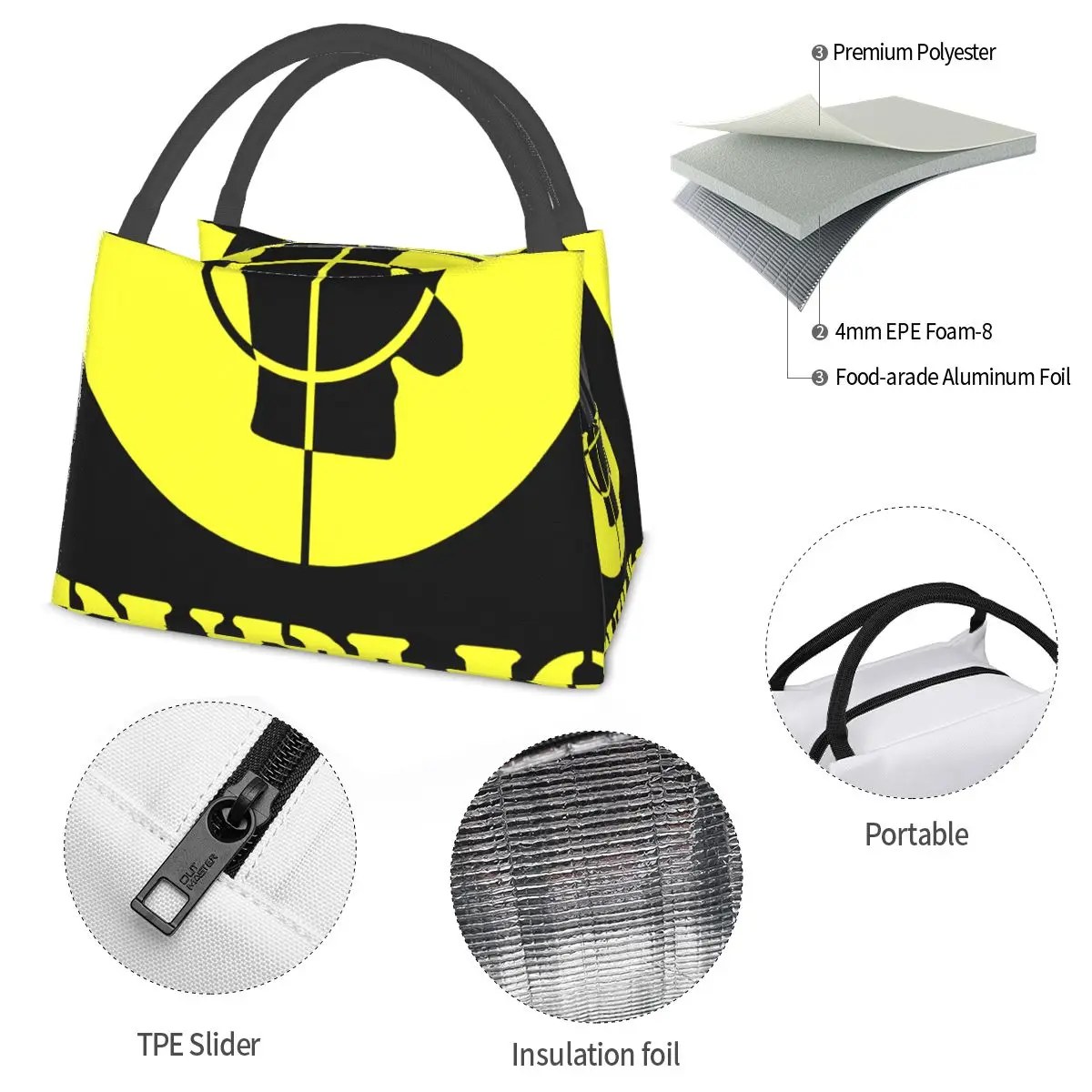 Public Enemy Logo Portable insulation bag for Cooler Food Office Pinic Container