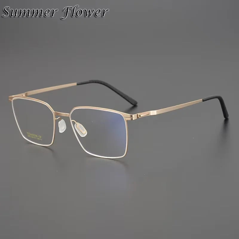 

Мужские очки супер качества из чистого титана, гибкие тонкие ультралегкие оптические оправы для очков для мужчин, очки по рецепту