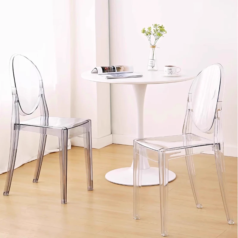 Transparent Plastic Dining Throne Stoot Restaurant Chairs Dining Chairs Nordic Modern Sillas Para Comedor Postmodern Furniture