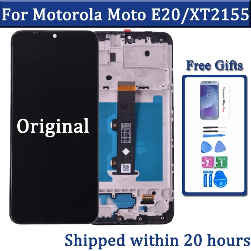 

6.5" Original For Motorola Moto E20 LCD Display Replacement+Touch Screen Digitizer For MOTO E20 MotorolaE20 XT2155, XT2155-1 LCD