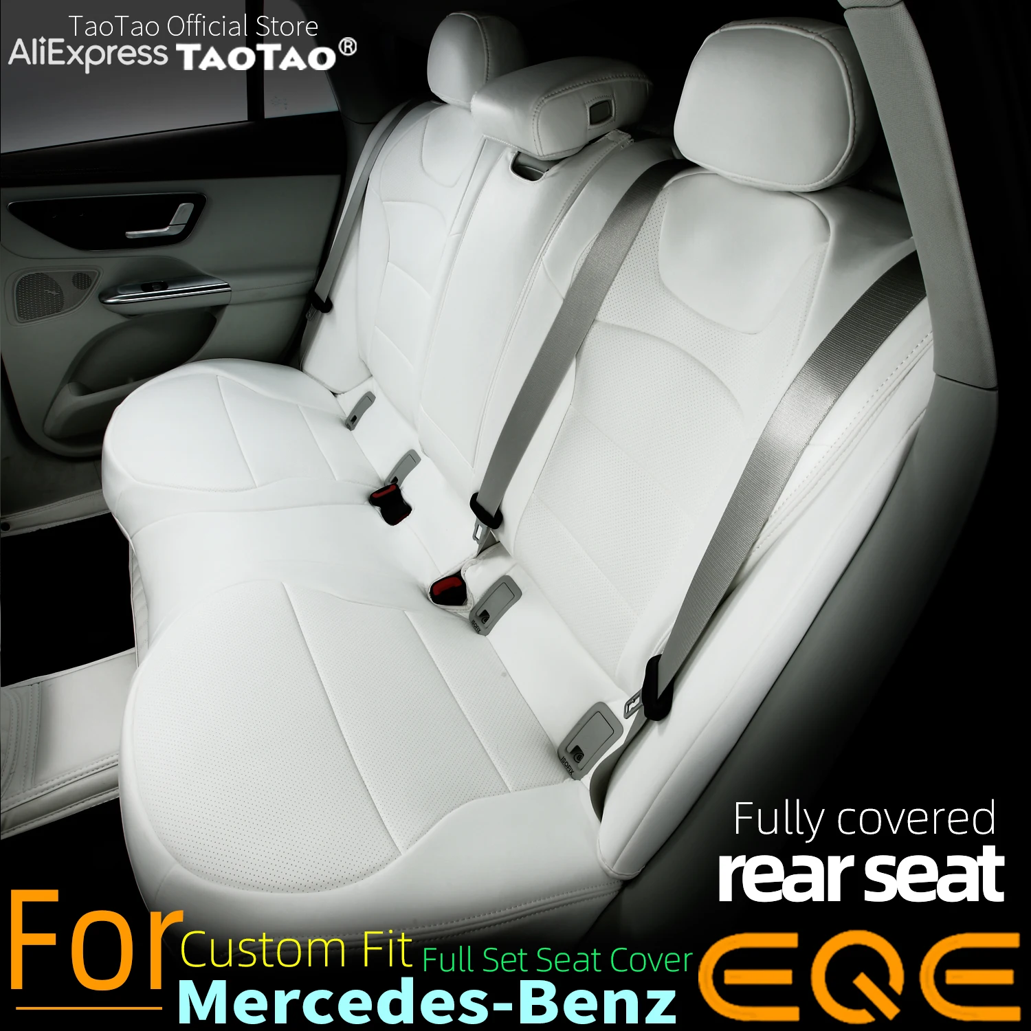 Impermeável Conjunto Completo Tampa do Assento de Carro, Capa de assento personalizada, Adequado para Mercedes Benz EQe 350 SUV