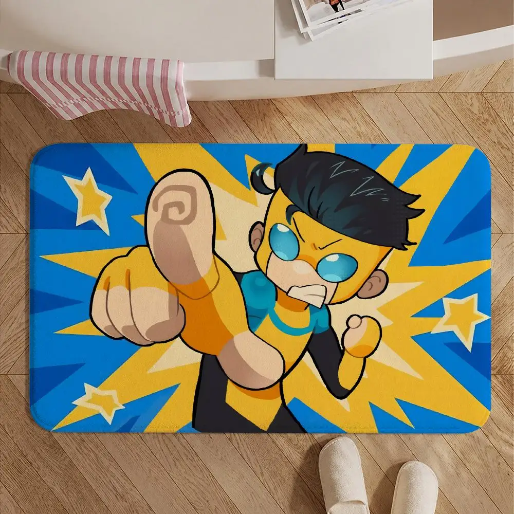 Animation-InvincibleS Floor Mat Soft Non-Slip Bath Mat, Bedside Carpet, Absorbent Doormat for Home
