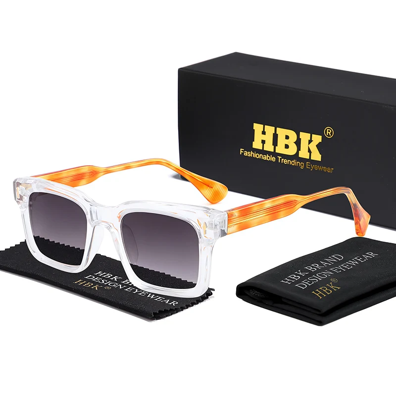 

HBK Retro Square Punk Sunglasses Men Fashion Brand Designer High Quality Sun Glasses Women Travel Sports Party UV400