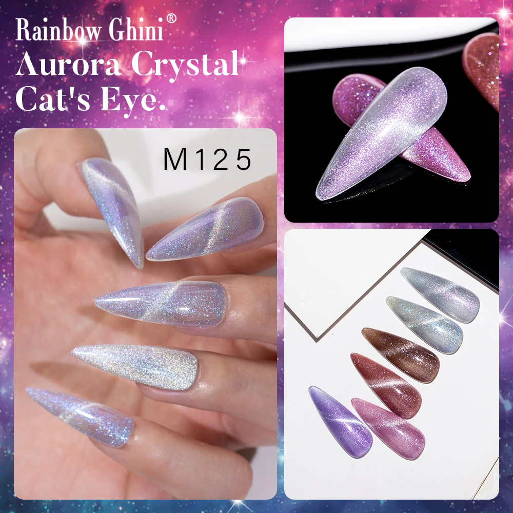 RG-Verhéritage à Ongles Gel Magnétique, Aurora Spar, Yeux de Chat, Design Nail Art, Manucure UV LED, Paillettes, Laque, Accessoires Varjuvening