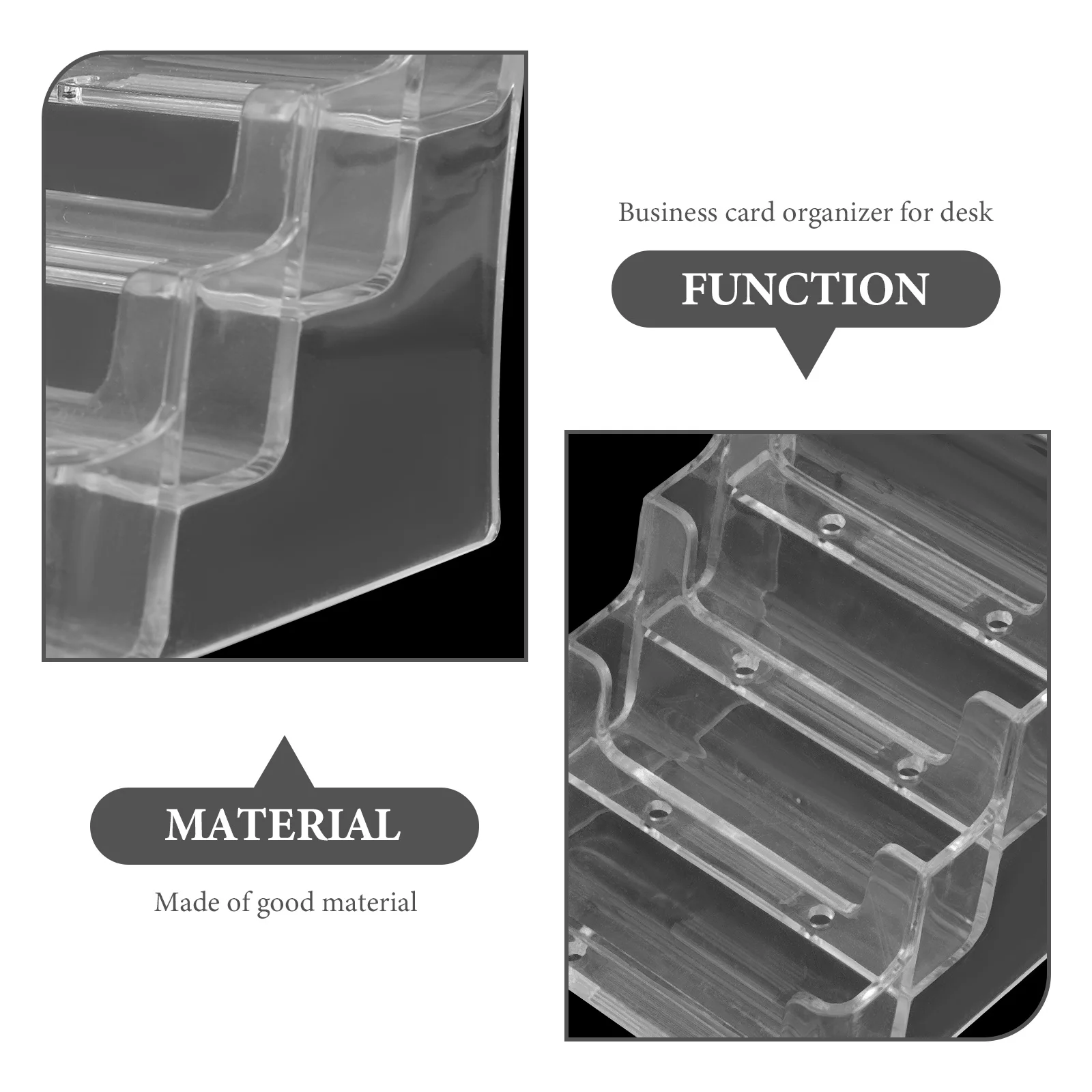 Support d'affaires Transparent, organisateur de bureau, support de cartes Compact et Transparent, présentoir de cartes nominatives, boîte de rangement de cartes
