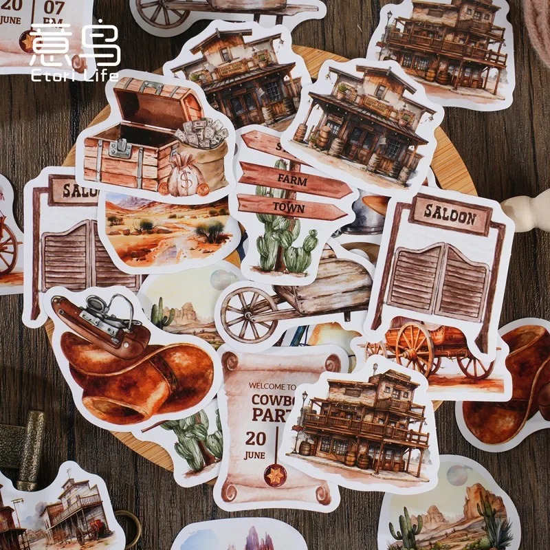 30pcs/box Coffee Cafe Theme Travelling Garden Retro Little Paper Stickers Journal Album Diary Decoration Sealing Sticker Collage