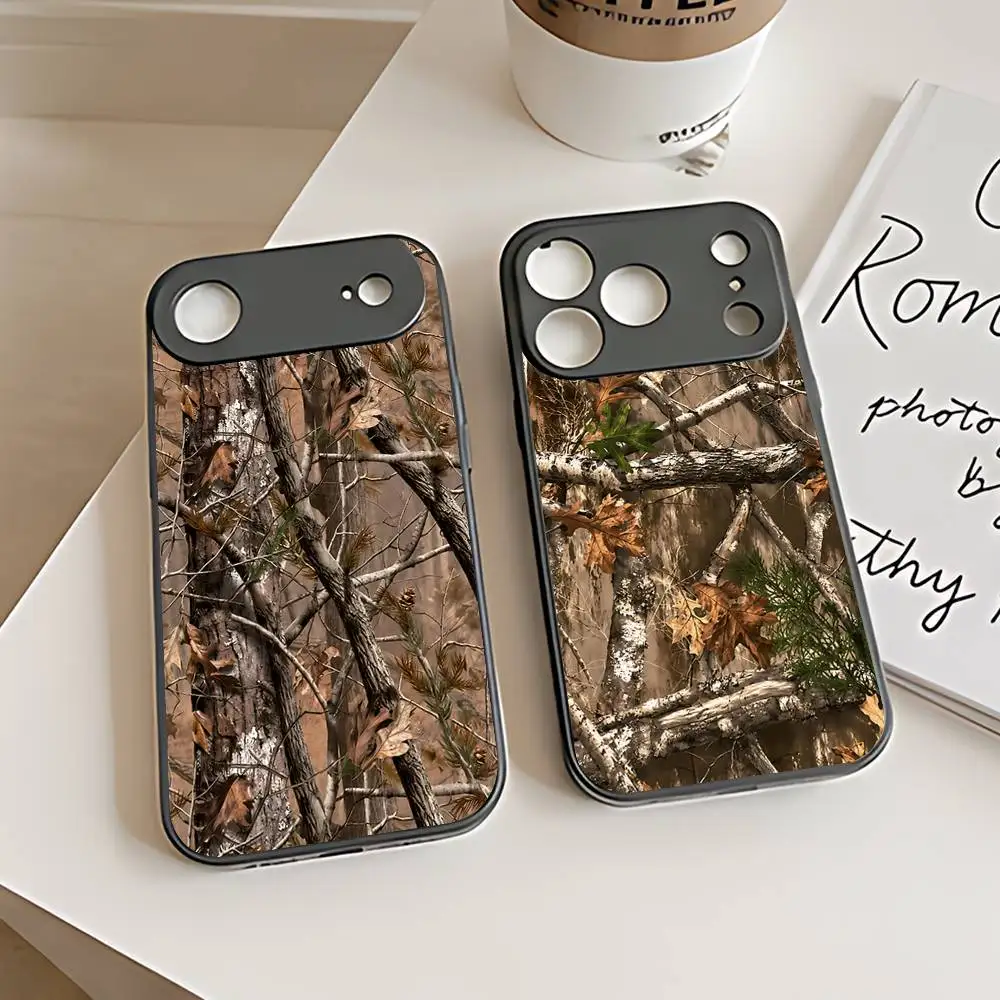 Waldtarnmuster Silikonhülle für iPhone 17 16 15 13 14 Pro Max 11Plus 12mini Cover