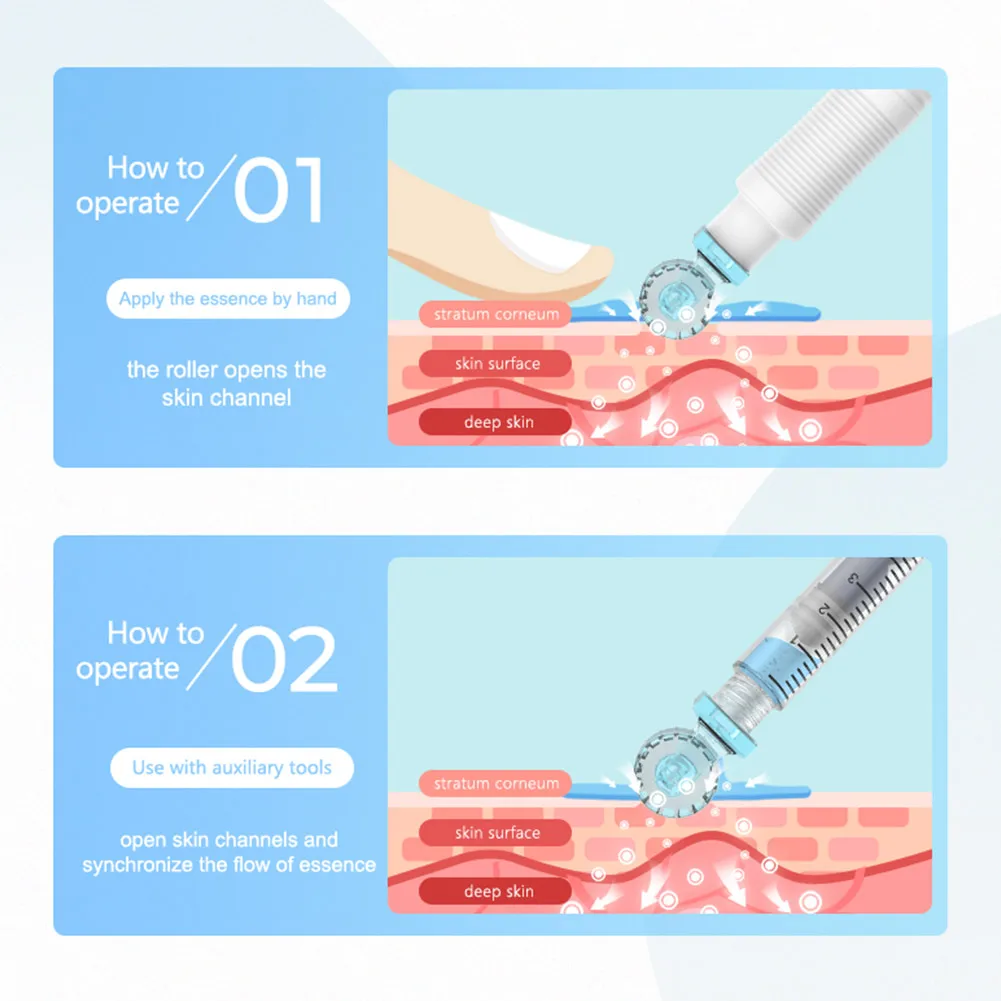 Derma Roller Stamp 3-in-1 Hydra Microneedling 49-Pin 64-Pin 112-Pin Dermaroller für Lippen-Boost, Gesicht, Kopfhaut, Bart, Schönheitspflege-Werkzeug – Detail 4