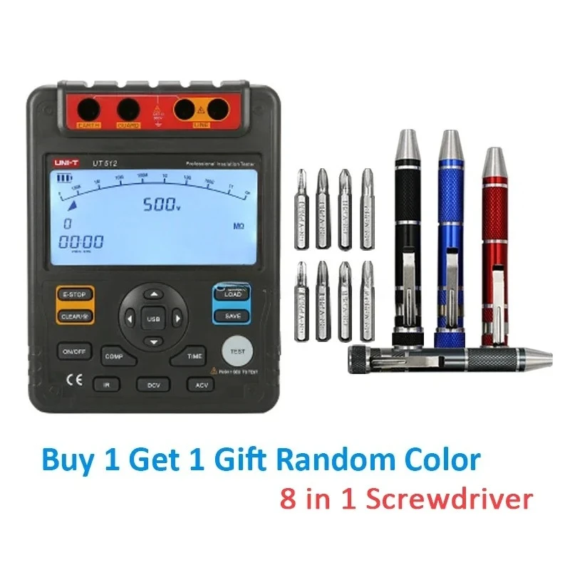 

UNI-T UT512 Insulation Resistance Tester 500V/1000V/1500V/2500V Output Voltage