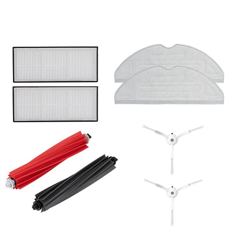 Suku cadang penyedot debu Robot, untuk Roborock S8 / S8 + / S8 Pro / G20 Filter utama/sikat samping dapat dicuci