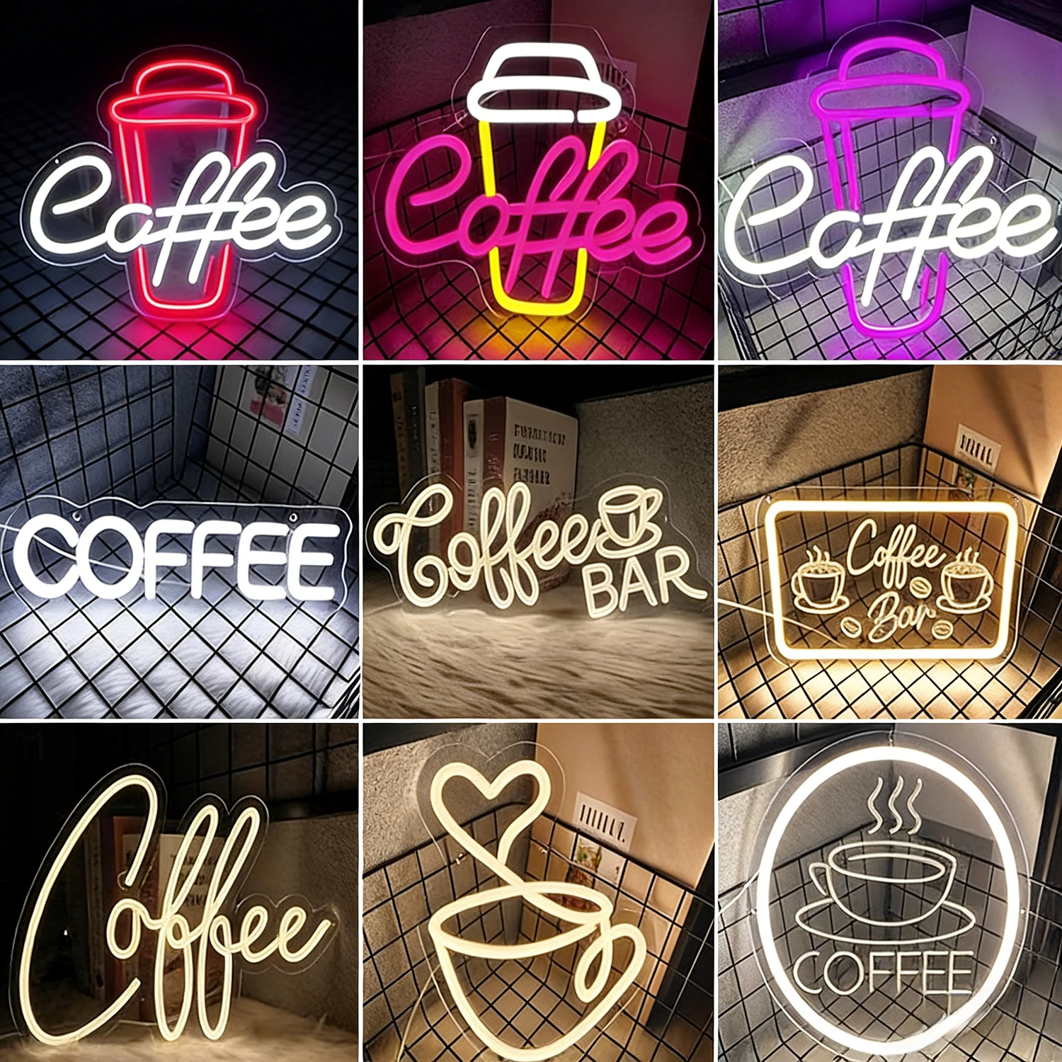 

Coffee Neon Sign Business Art Wall Light Usb Led Neon Light for Cafe Shop Coffee Station Bedroom Decoration Gift Night Light