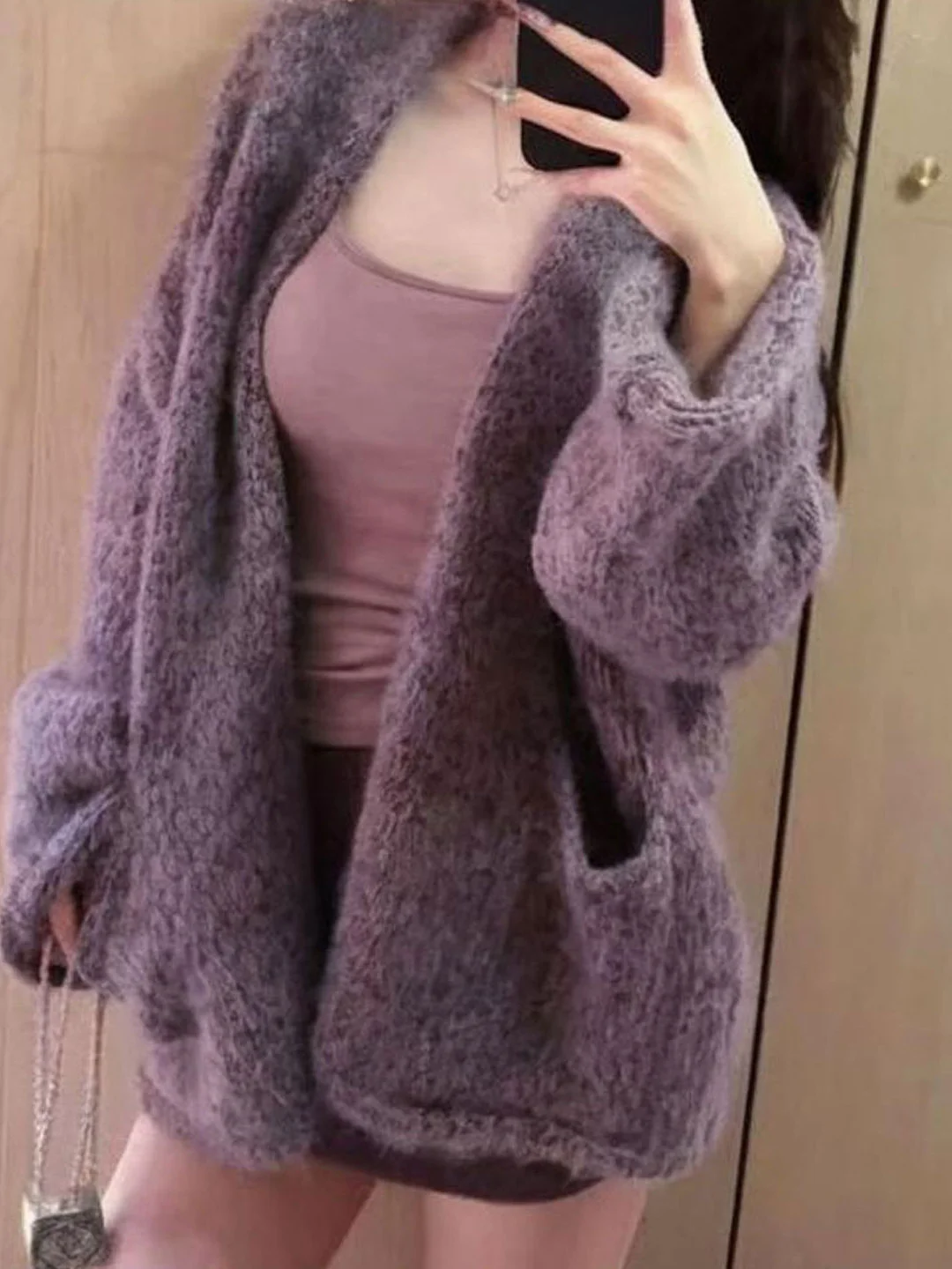 

Mid-Long Cardigans Gothic Womens Spring Cable Textured Sleeveless Everyday Trendy Striped Ethnic Polka-Dot Wide Collared Stylish