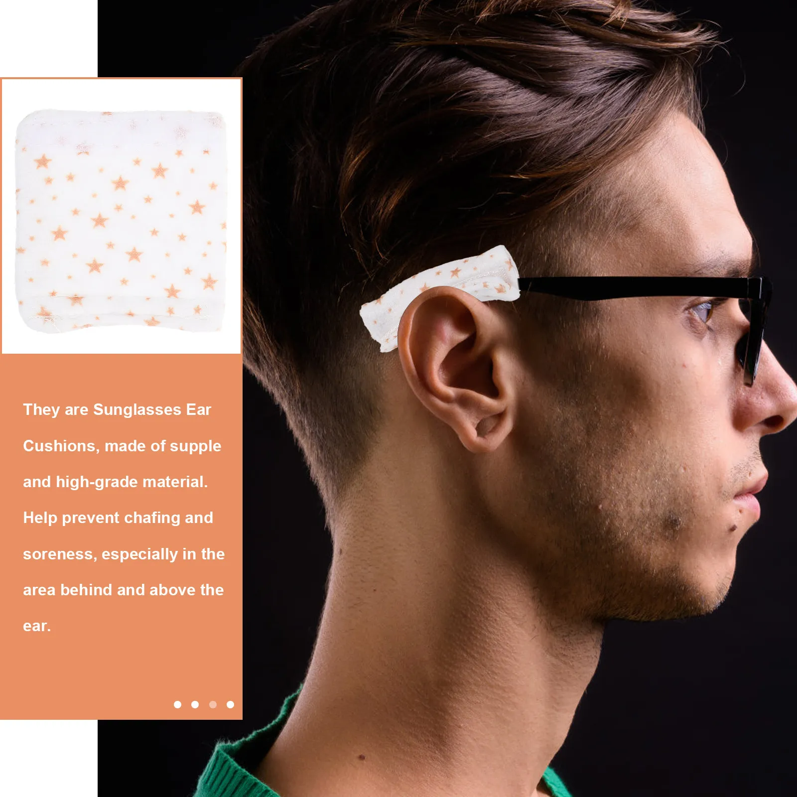 

4pcs Sunglasses Pads Washable Reusable Comfortable For Facial Mask Pain Relief Ear Cushions Multifunctional Protective Ear Wraps