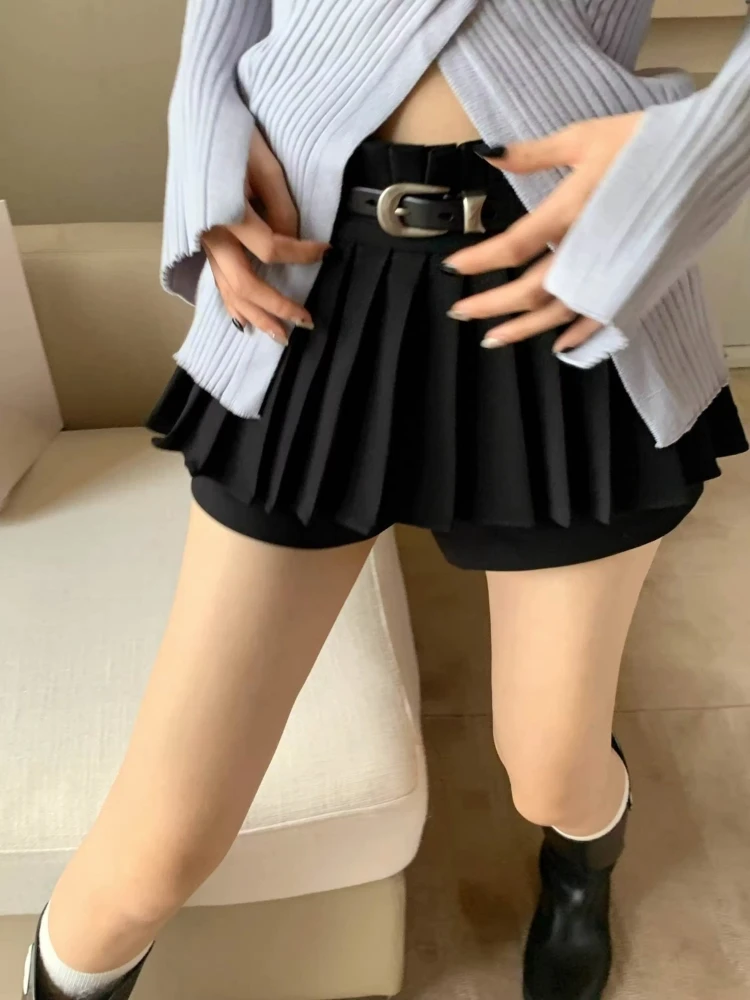 Skirts Women New Summer Sweet Schoolgirls Fashion Solid Pleated Casual All-match Mini Hotsweet Mujer Faldas Korean Preppy Style