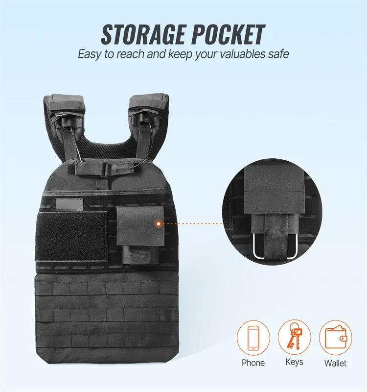 منصات قابلة للتعديل خيار المشي الجري معدات التمرين الركض التدريب سترات مرجحة #5