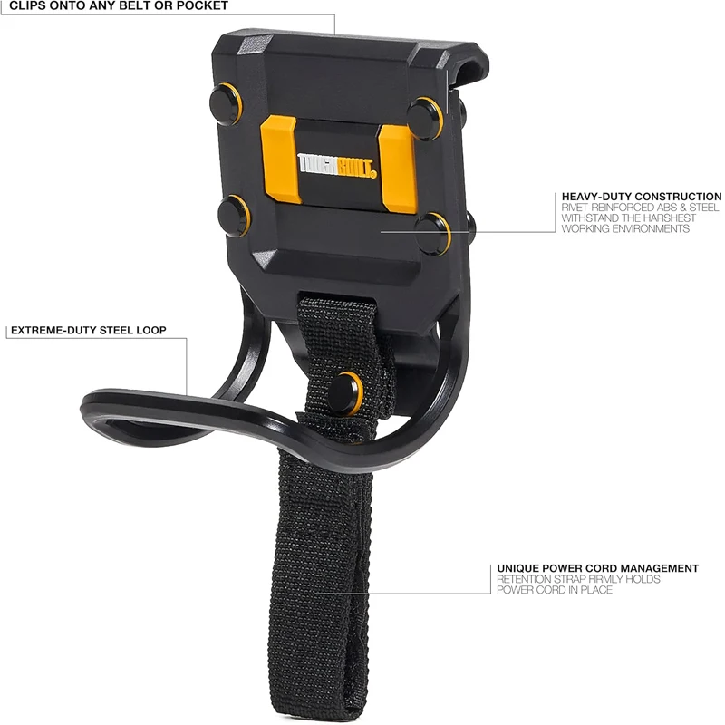TOUGHBUILT TB-52 Modular Hammer Loop Extreme-duty Steel Loop For Tool Hanging Waist Belt Bucket Hand Tool Accessories