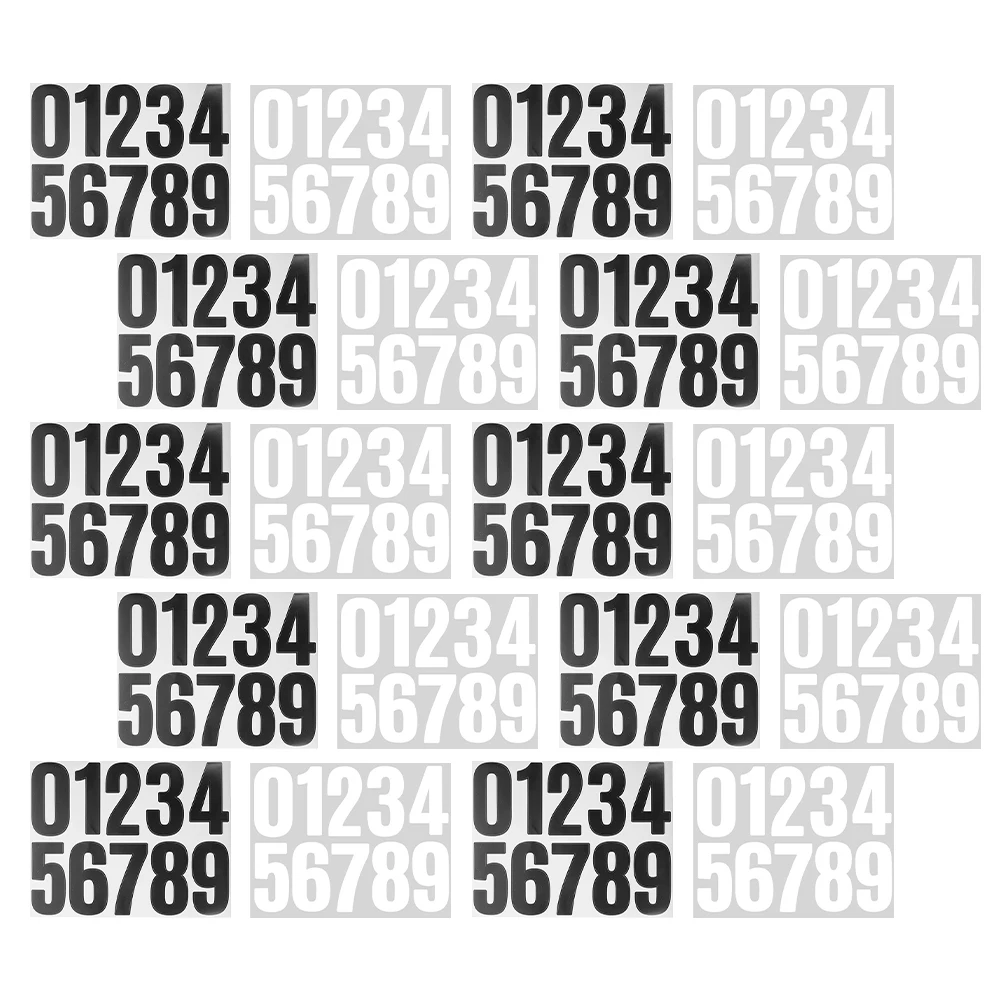 

20 Sheets Digital Stickers Adhesive Numbers for Mailbox Address Decals House Synthetic Paper outside Office