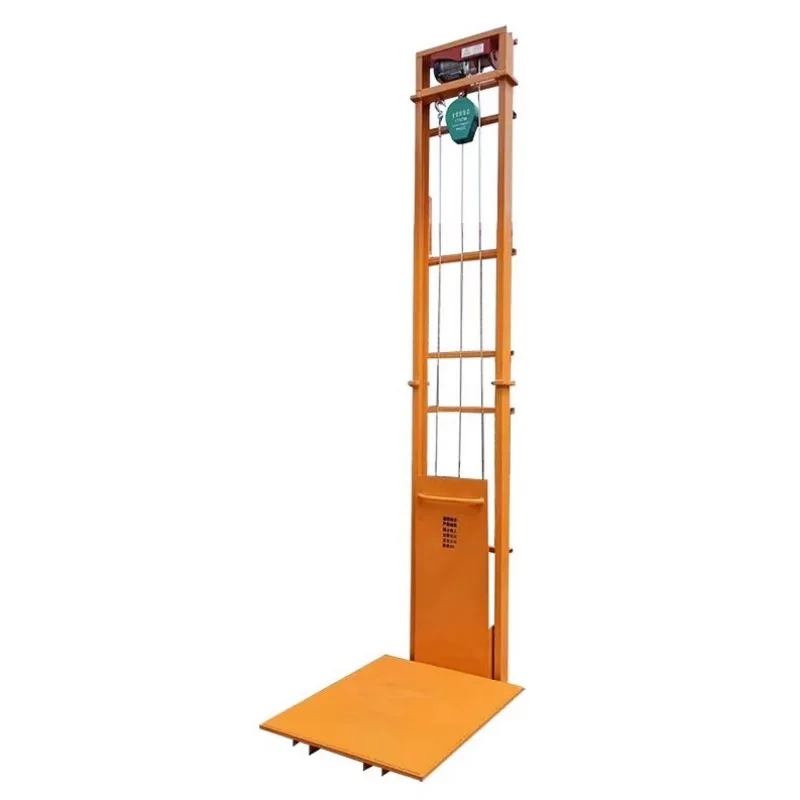 Simple anti-fall small elevator warehouse factory electric lifting platform household unloading hoist