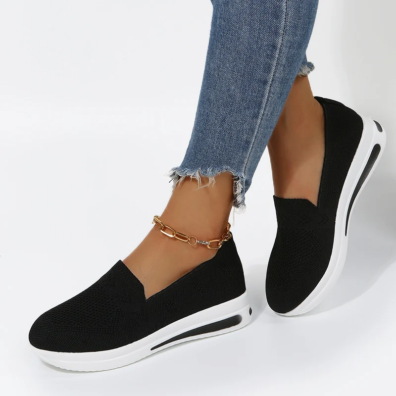 Spring Autumn Women Casual Sport Sneakers Women's Breathable Slip-On Shoes Female Light Platform Shoes Zapatillas Mujer Sneakers