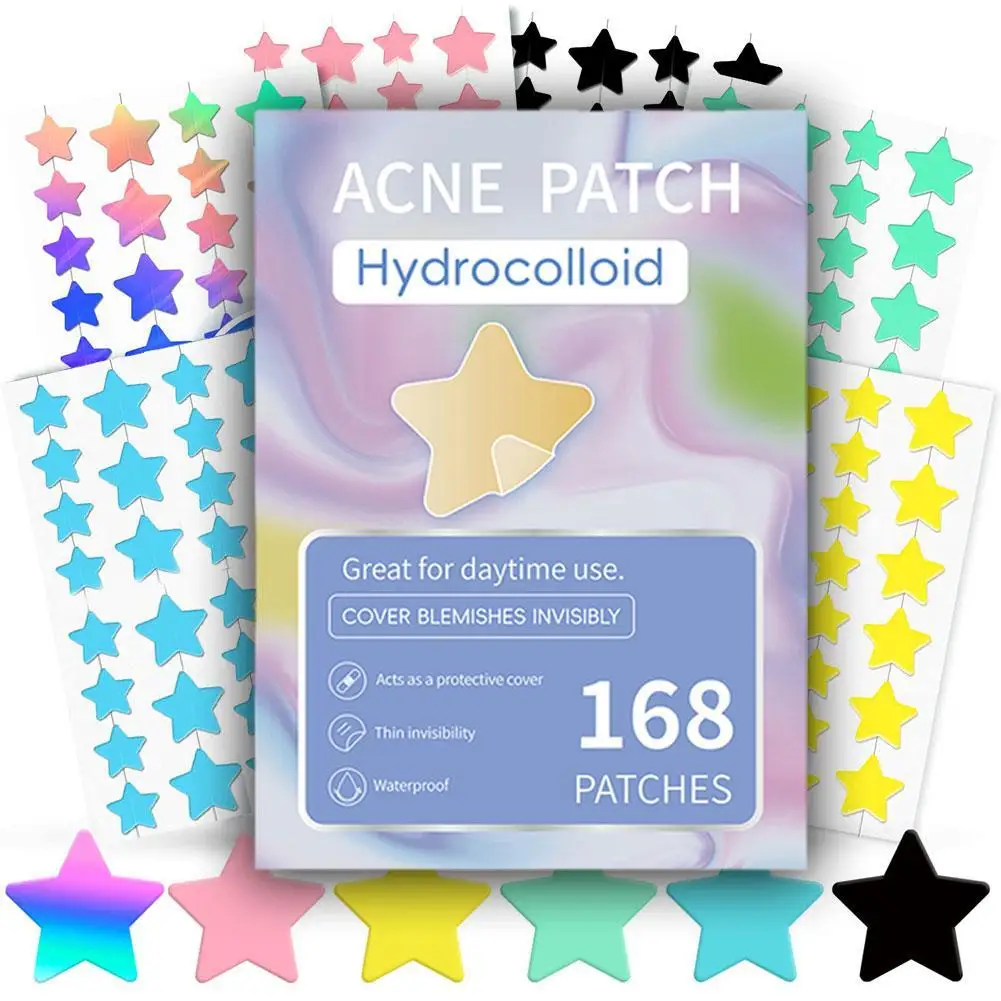 Colorful Star Pimple Patch Acne Colorful Invisible Acne Removal Skin Care Stickers Concealer Face Spot Beauty Makeup Tools