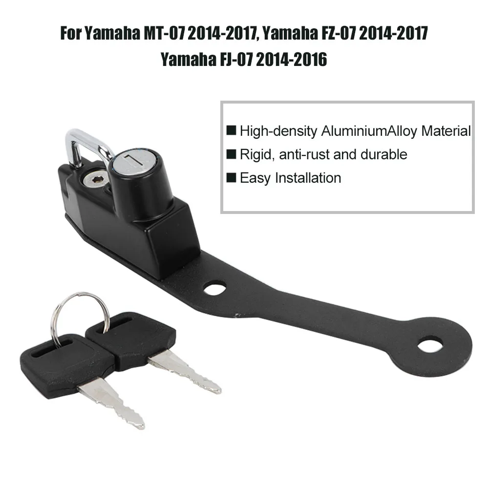 Helmet Lock for  Motorcycle Mount Hook Motorcycle Alloy Helmet Lock Kit for  MT-07 FZ-07 2014-2017/FJ-07 2014-2016