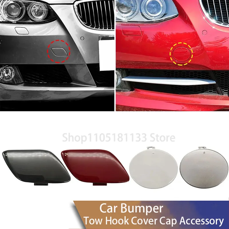 Para BMW E92 E93 3 Series Coupe 2006-2012 cubierta de gancho de remolque de parachoques delantero varios colores 320i 325i 330i 335i ajuste directo