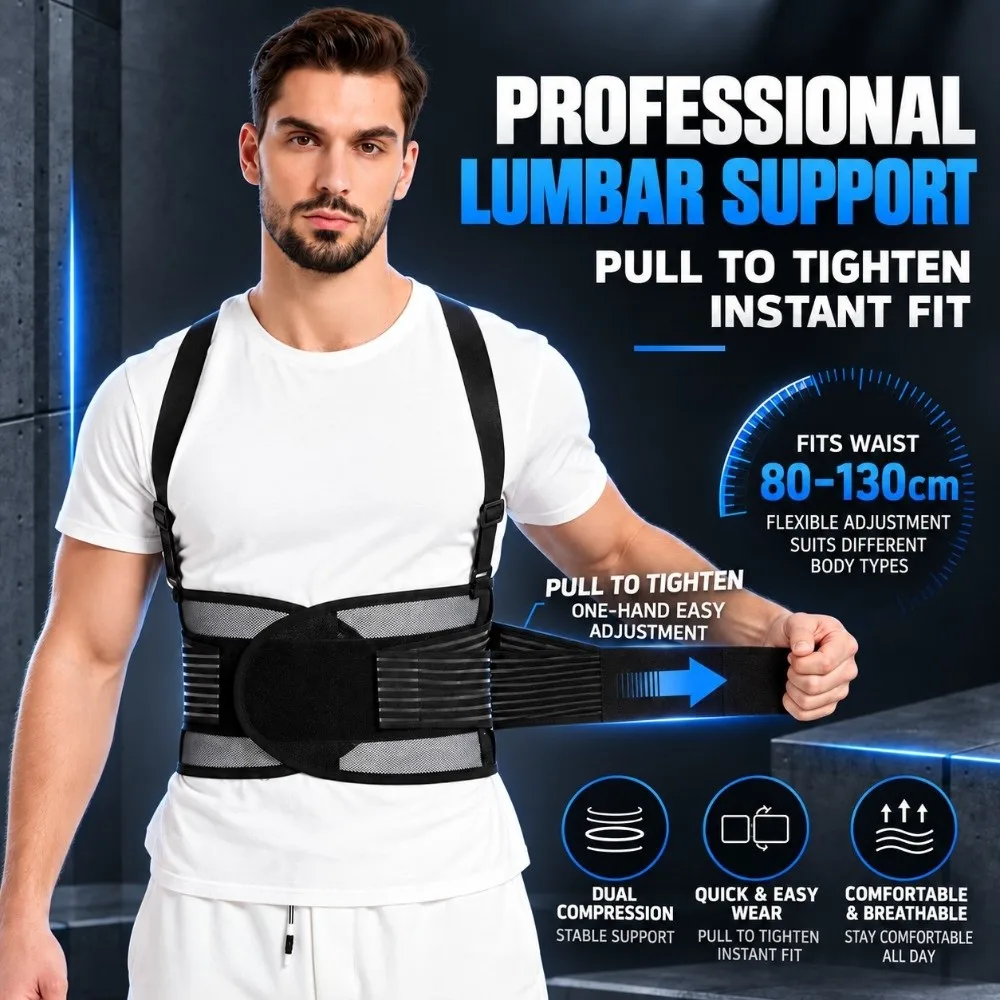 Adjustable Waist Stabilizers Belt Comfortable Waist Hold Reflective Safety Panel Reflective Safety Belt Practical Protection