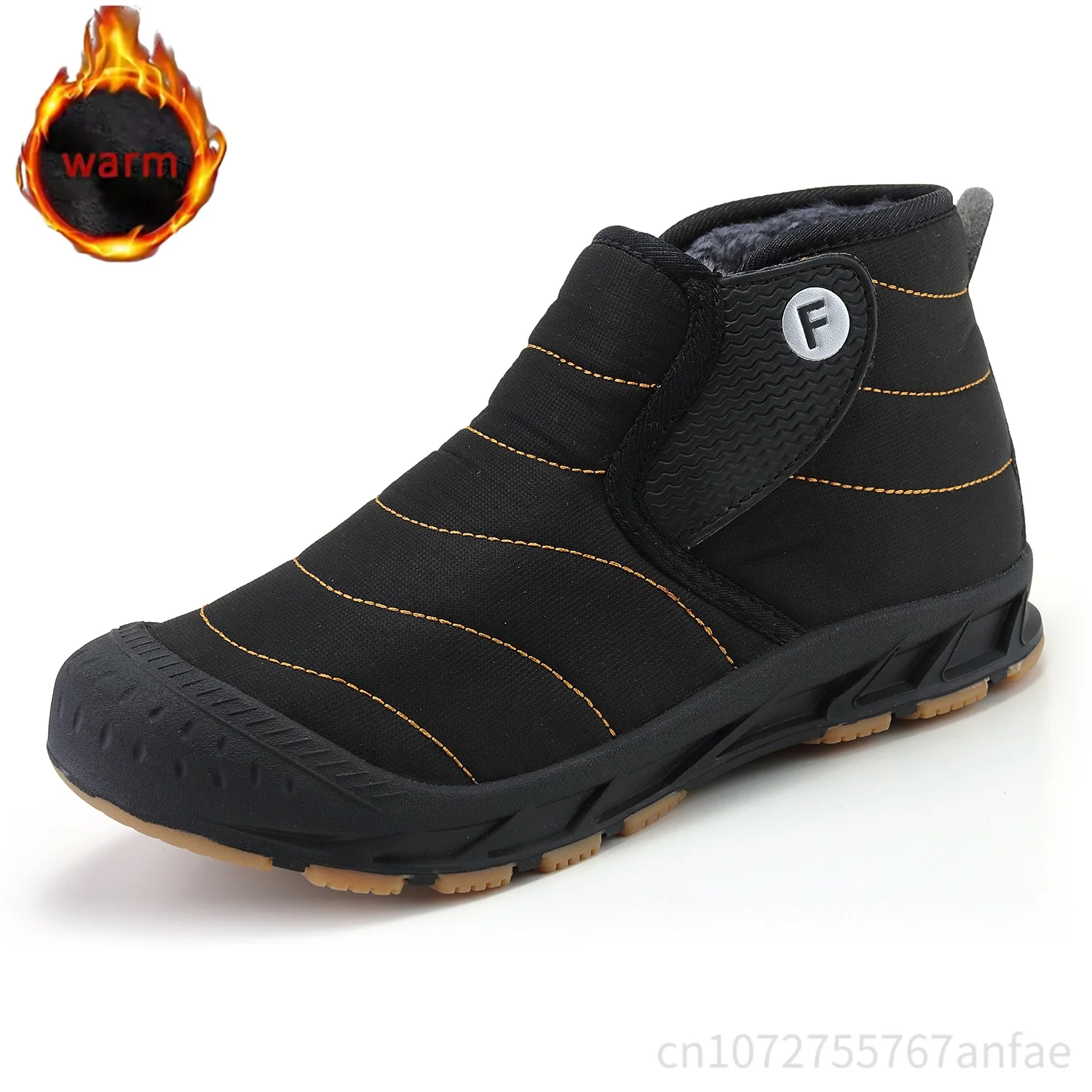 Brand Men's Boots Warm Plush Snow Boots Outdoor Non-Slip Hiking Boots High-Top Couple Sneakers Men's Winter Boots Size 36-47