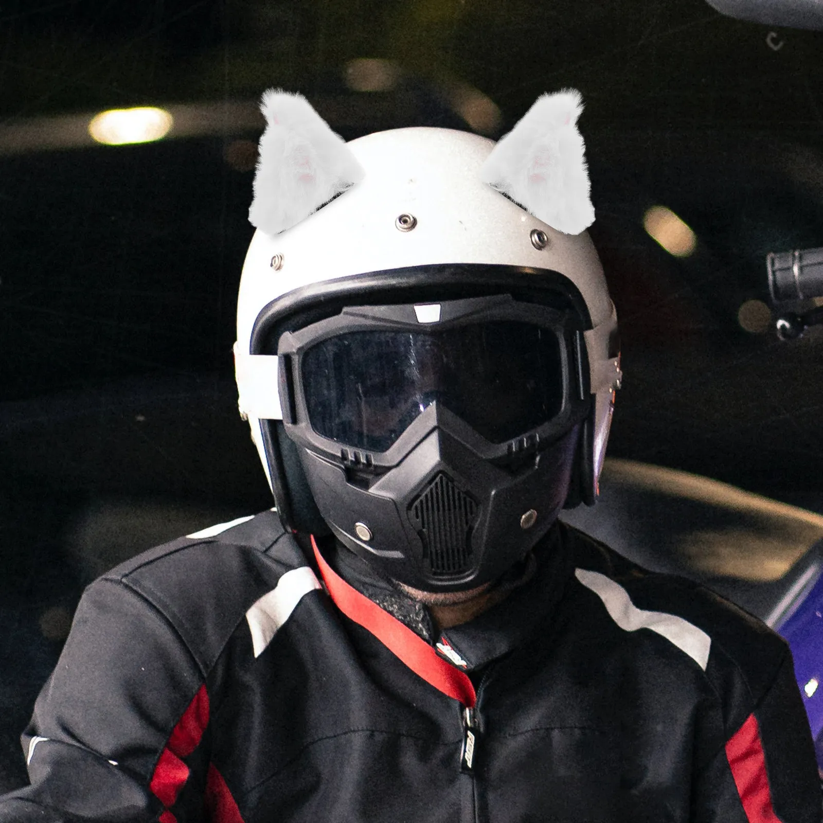 

2Pcs Ear Decoration Creative Motorcycle Scooter Electric Bike Accessories Funny Ear Decor Unique Riding Gear