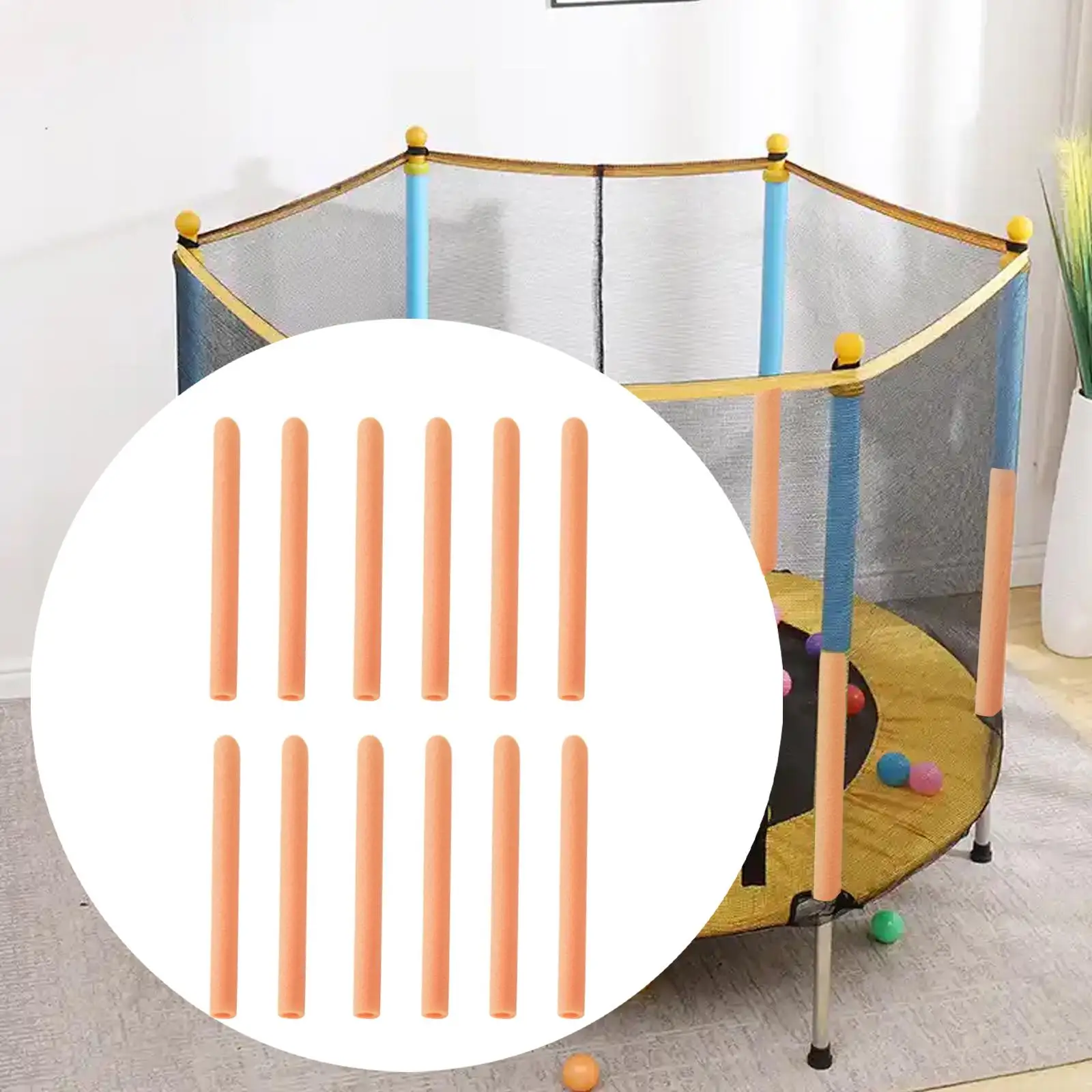 

12 Pieces Trampoline Enclosure Pole Foam Sleeves Practical Protective Pad