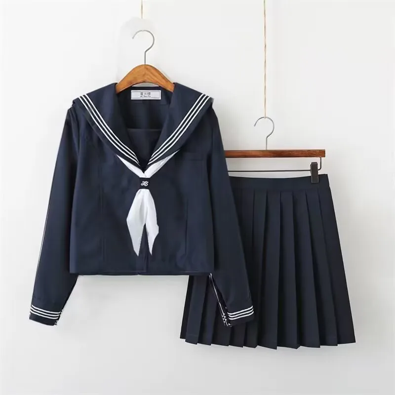夏用日本キャンパススタイル快適な大きいサイズのベーシックjk制服半袖セットツーピーススーツ授業服に最適