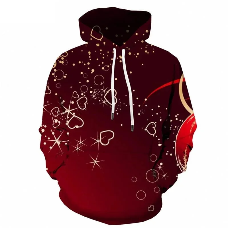 Merry Christmas Graphic Women Sweatshirts Funny Xmas Ornament Tree Snowflake 3D Printed Hoodies For Men Clothes Y2k Kids Hoody