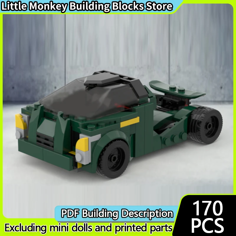 

Speed Racing Car Model MOC Building Bricks Dark Green Race Truck Modular Technology Children Holiday Gifts Assemble Toys Suit