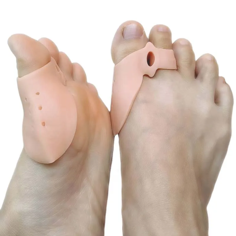 

2piecs=1pair Silicone Bunion Adjuster Pads Pain Relief Gel Big Toe Straightener Thumb Valgus Protector Foot Fingers Separator