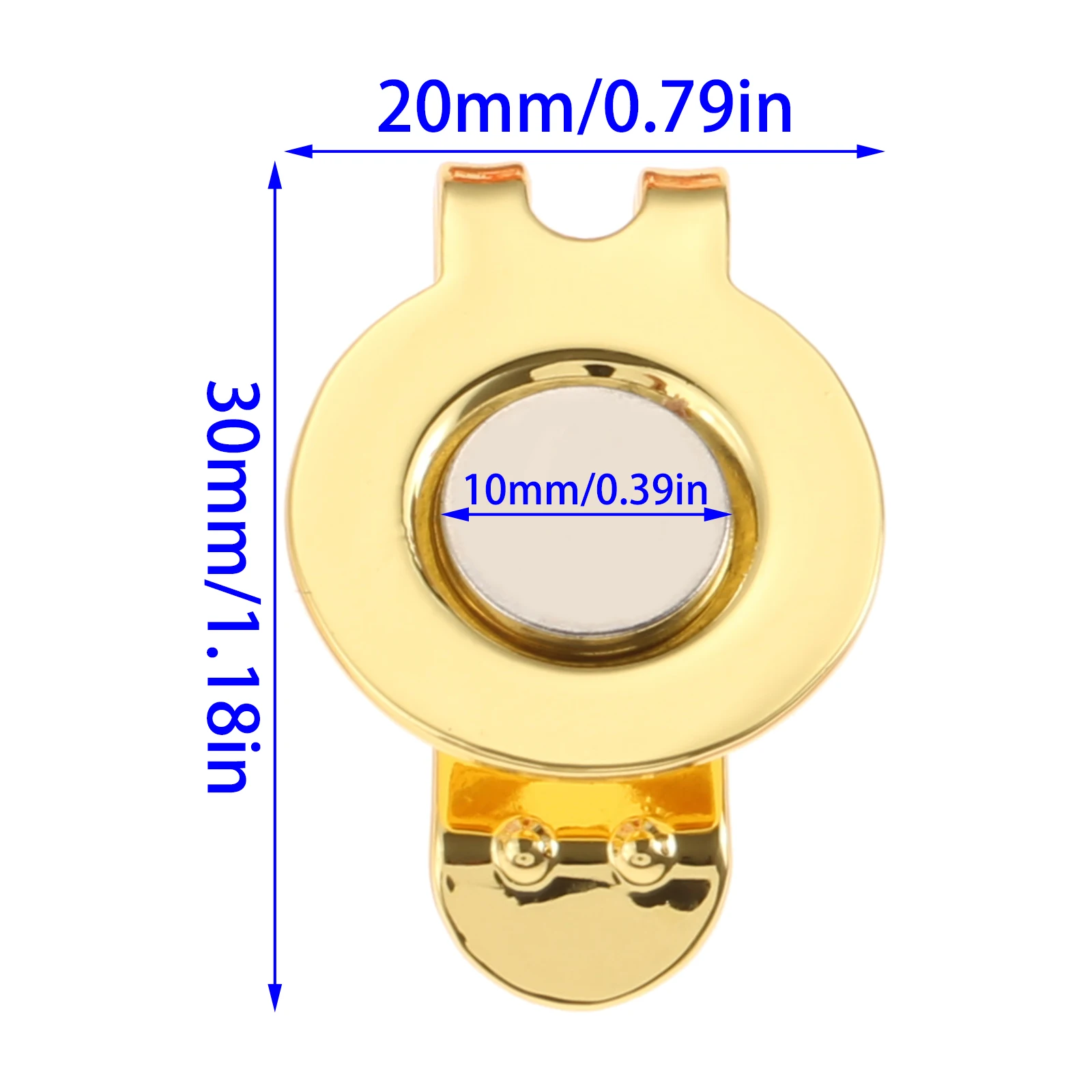 10pcs Long-style Golf Hat Clips 20 X 30mm Built-in 10 Mm Magnet Hat Clips Gold/Silver/Rose Gold/Black Golf Ball Marker Accessory