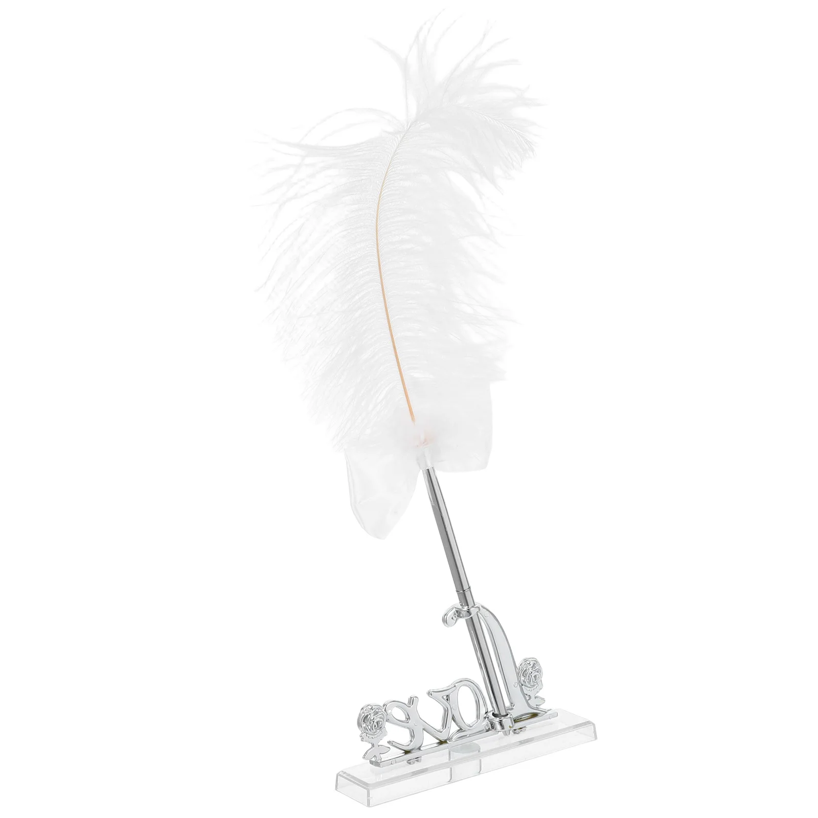 

Metal Wedding Signing Pen Silver Delicate Guest Sign Pen for Wedding Anniversary Romantic Guest Book