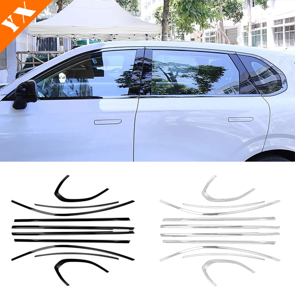 

2025 2026 For Leapmotor B10 accessories Stainless Steel Chrome Black Car Window Trim, Window Protection Trim,