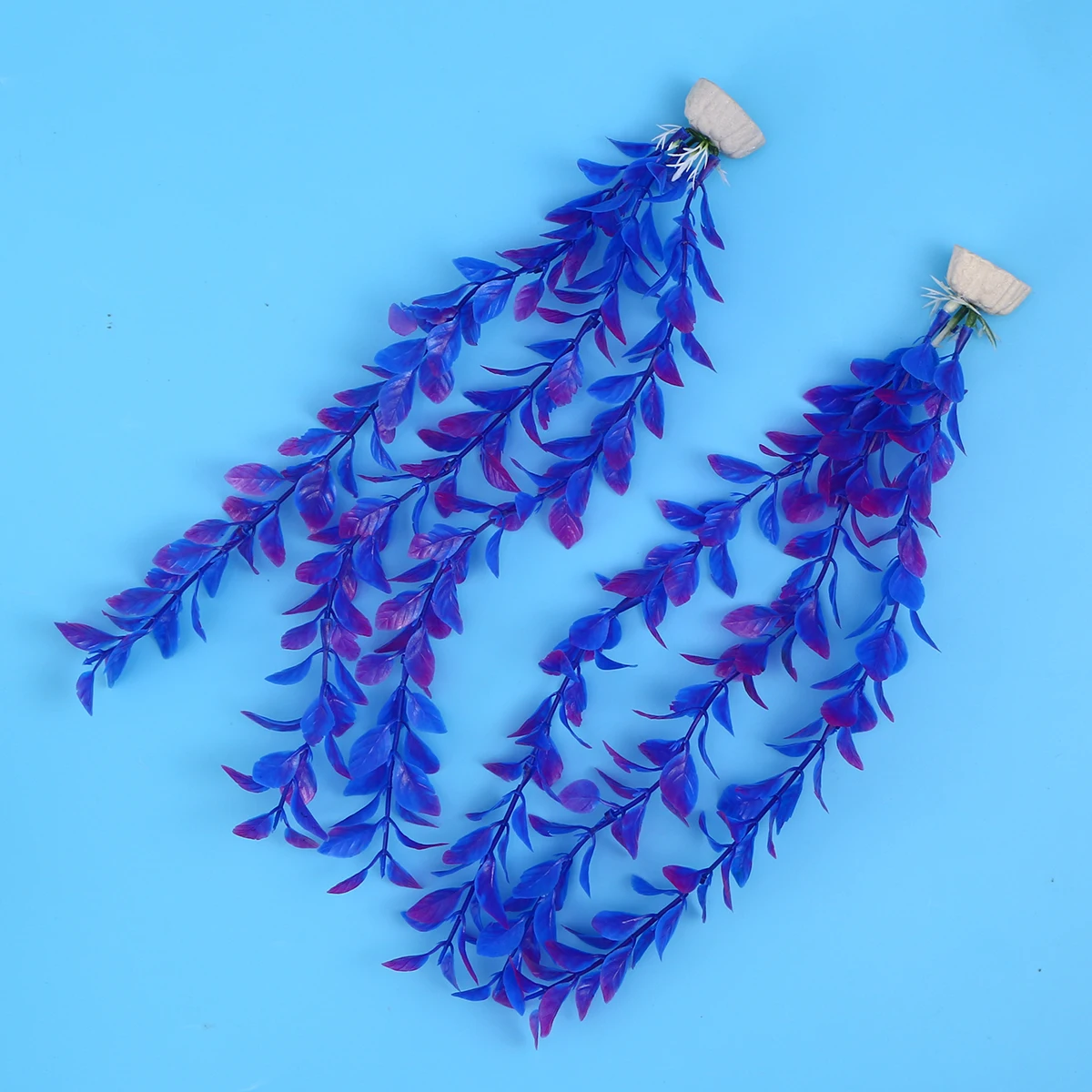 

10Pcs Artificial Aquatic Plants Plastic Fish Tank Decorations Lifelike Safe for Fish Vivid Colors Ceramic Base Aquarium
