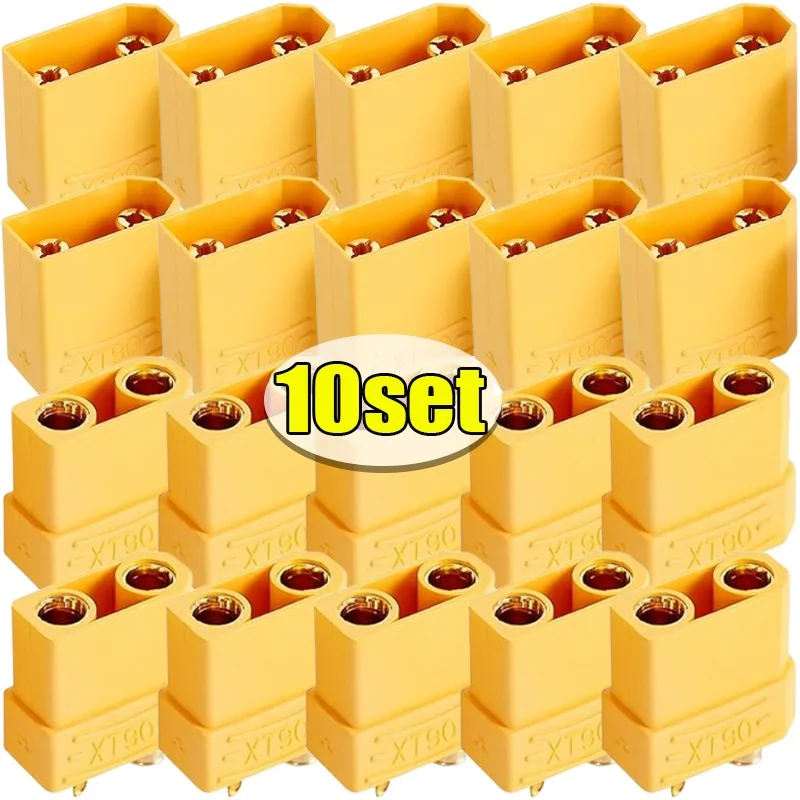 

1/10sets XT90 Male and Female Bullet Connector Plug for RC Lipo Battery Motor Banana Male Female Adapter Home Charge Lead Plugs