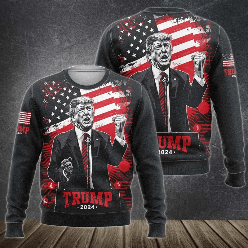 Sudaderas con gráficos de mercancía de Donald John Trump 2025, jersey Unisex patriótico de EE. UU., jersey americano para hombres, chándal para mujeres