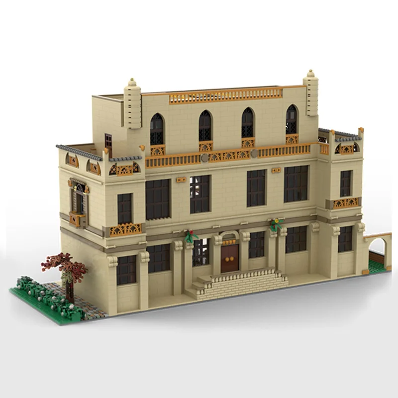 Medieval Castle Model MOC Building Bricks Retro Buildings Manor Modular Technology Gifts Holiday Assemble Children Toys Suit