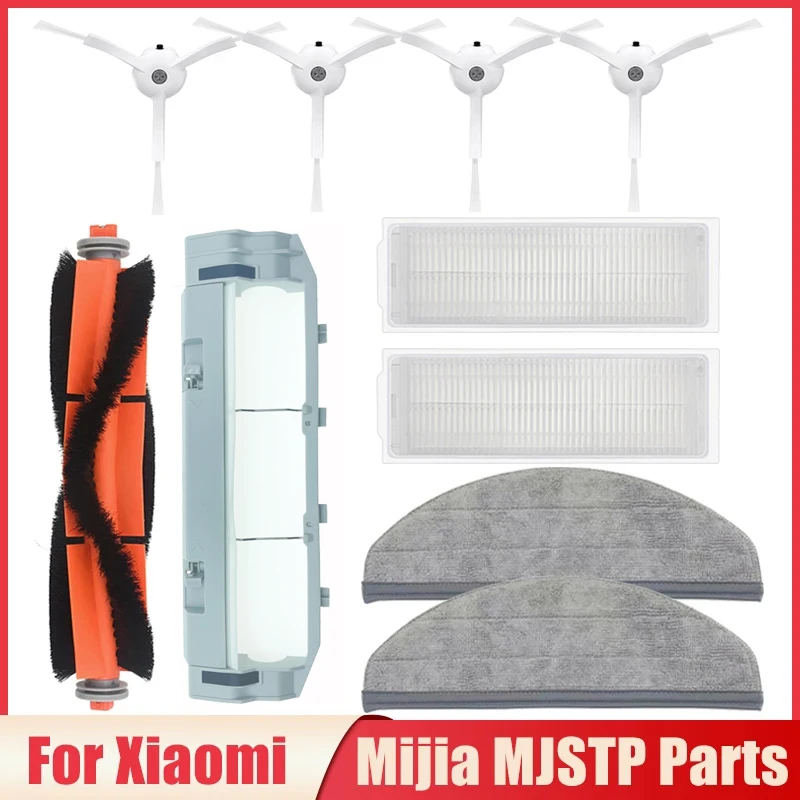 Para xiaomi mijia mjstp robótico aspirador de pó substituição lado/principal escova capa filtro hepa mop pano trapos acessórios