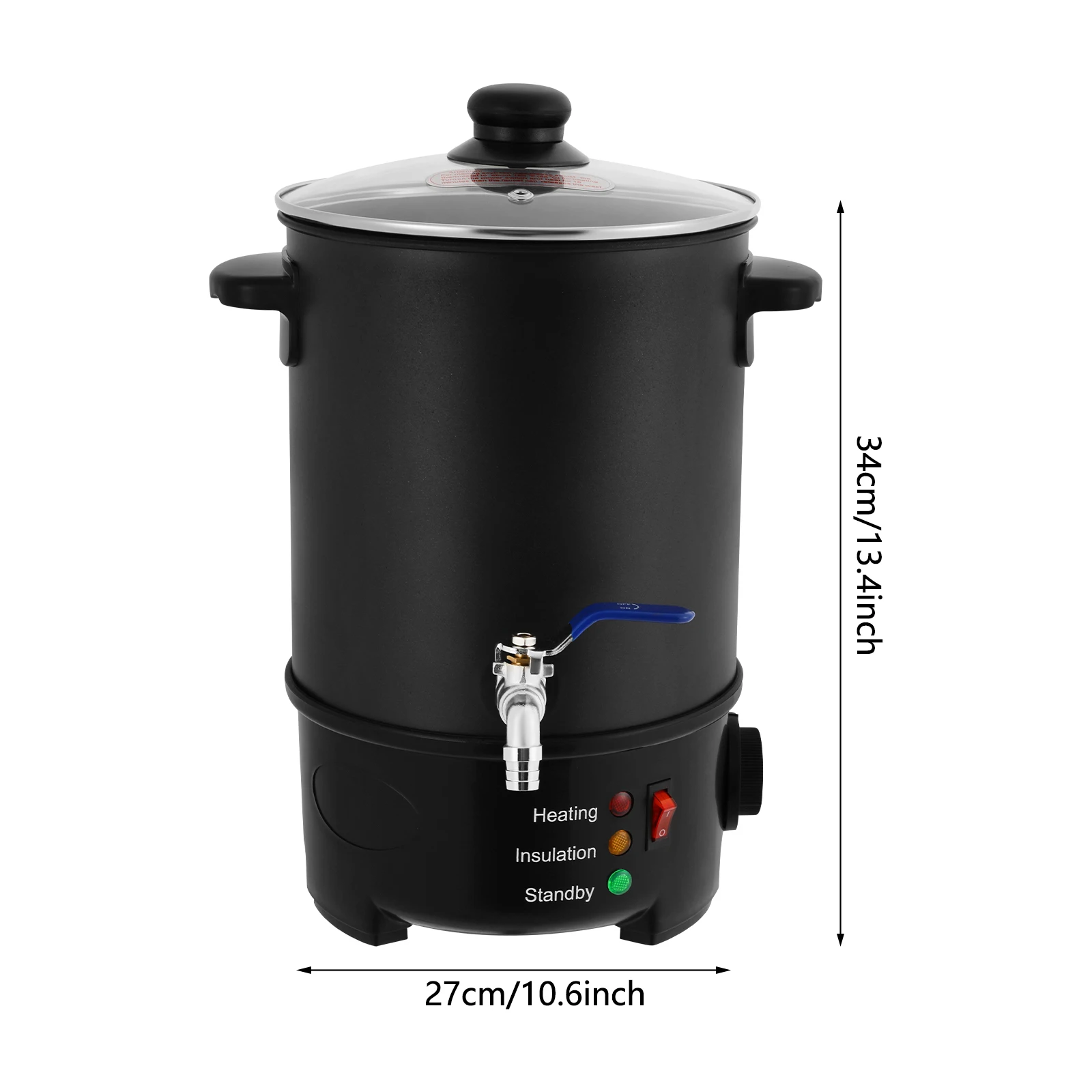 

6 L/1.59Gal Electric Wax Melter with Temperature Control, Stainless Steel Wax Melter, Electric Wax Melting Pot 1000W