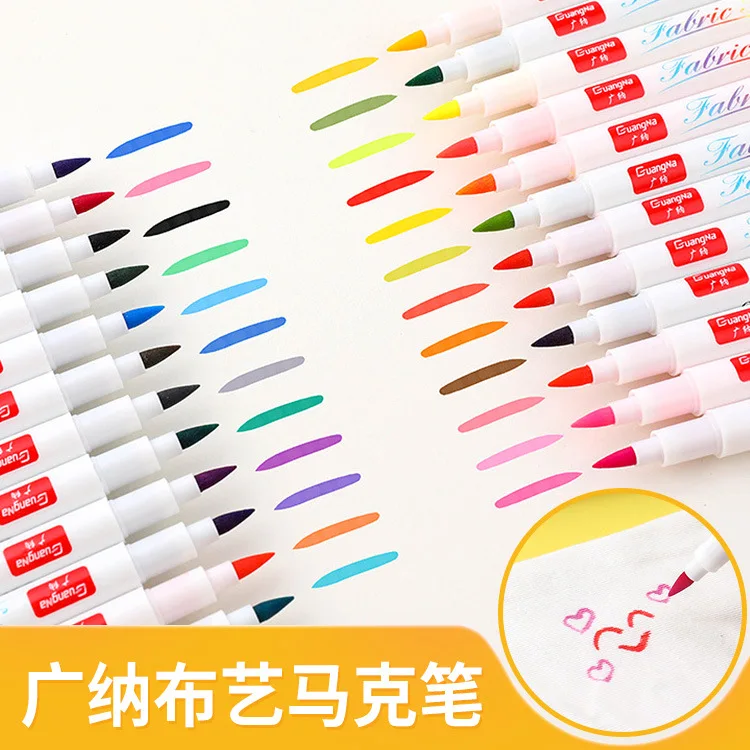 

Guangna 3300 cloth art creative pen DIY non fading painting pen color cloth painting pen set 24 color marker pen