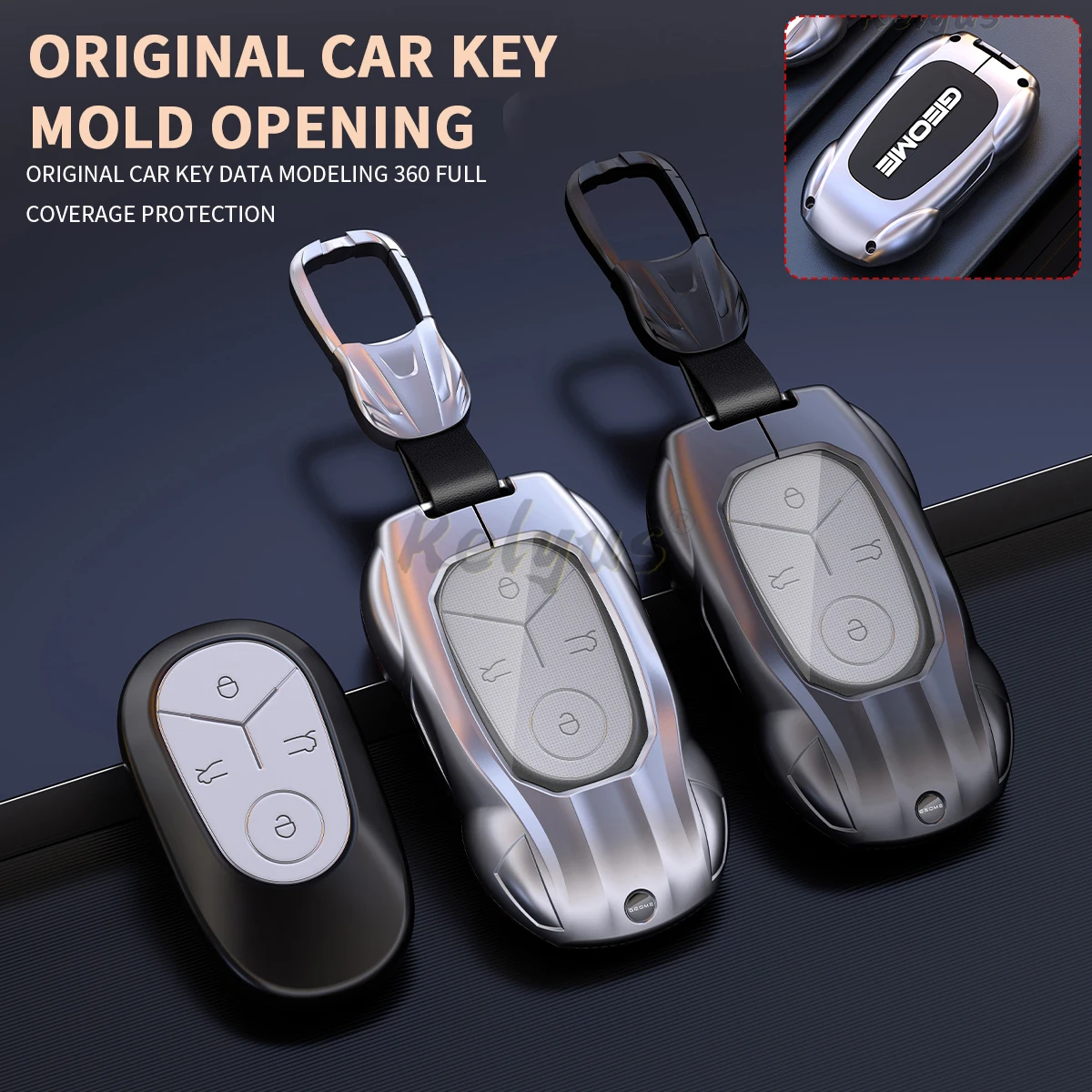 Zinc Alloy Silicone Car Key Case Cover Holder Protector Shell For Geely EX2 GEOME MMEX2 Max Galaxy 2025 2026