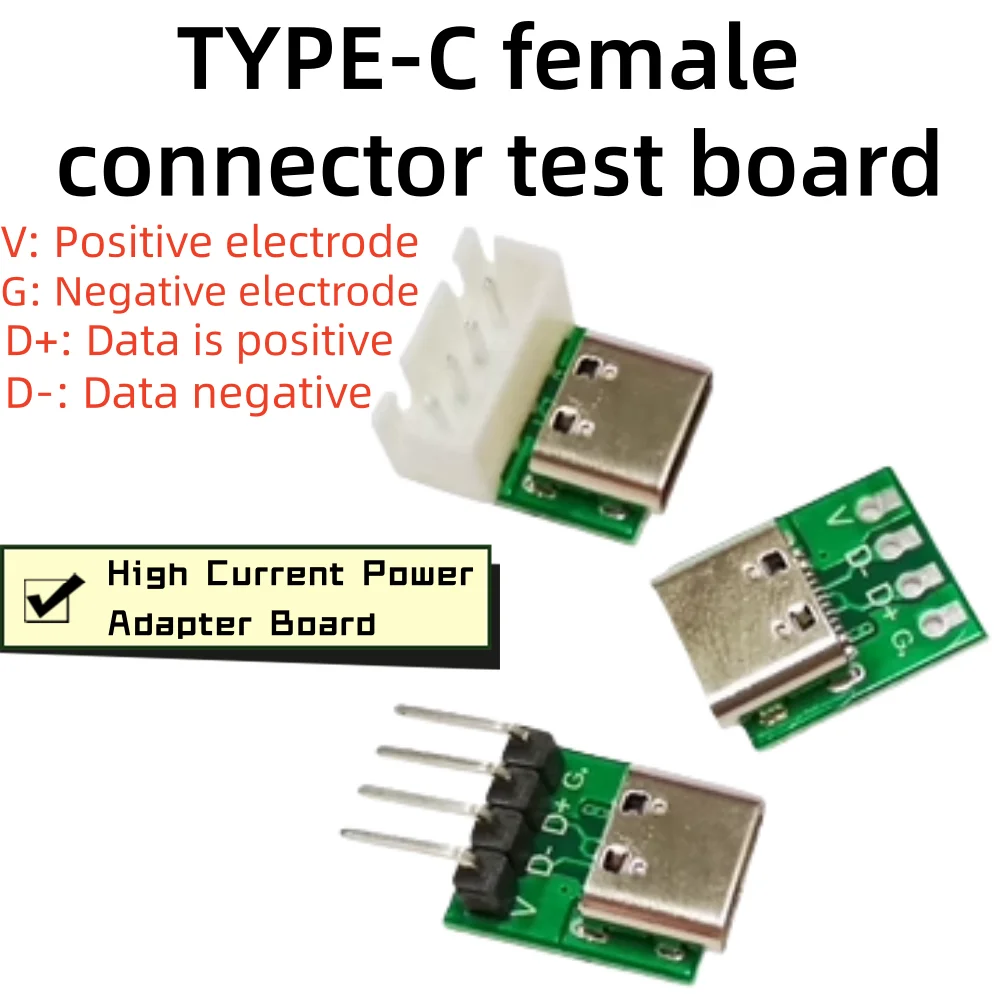 10-2PCS,TYPE C USB 3.1 Type C Connector 16 Pin Test PCB Board Plate Adapter Socket For Data Line Wire Cable Transfer