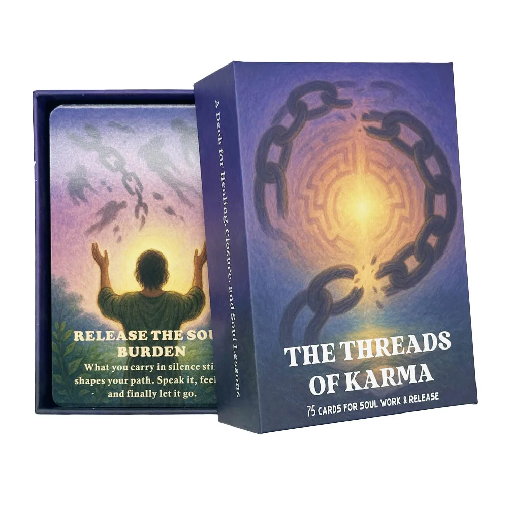 12x8 см карты The Threads of Karma 75 для работы Soul и снятия колоды Oracle без ручного гадания, карточные игры