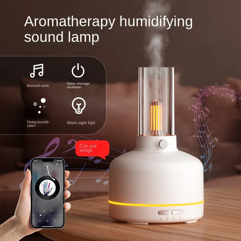 Vintage Lamp Humidifier with Aromatherapy Spray and USB Desktop Night Light