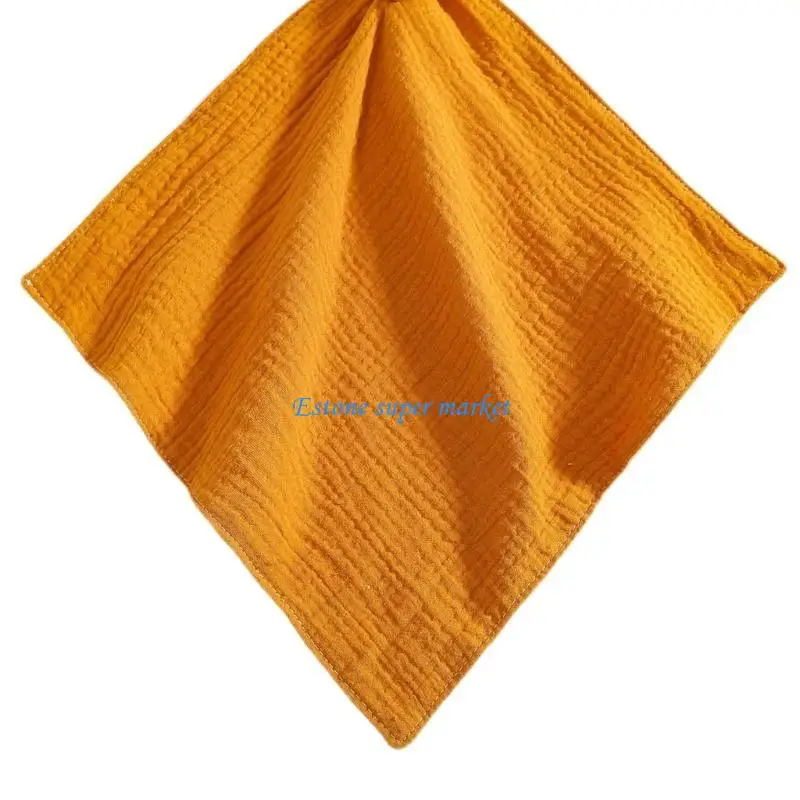 

090B Baby Bibs Cotton Handkerchief Soft Feeding Bib Burping Cloth Newborn Shower Gift